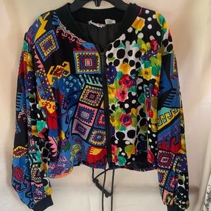 Speed Limit MPH vintage multicolored bright jacket medium